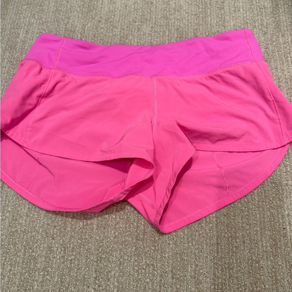 Lululemon Pink Women's Speed Up Low Rise Shorts 2.5” Inseam